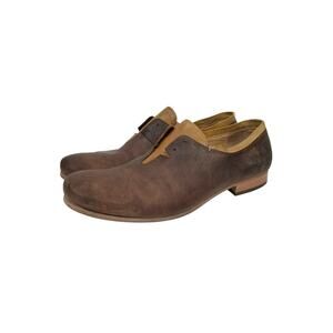 John Fluevog Mens Radio BLT Slip On Shoes Brown Leather Size 11